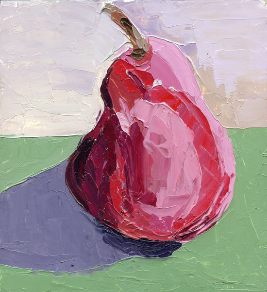 Original Oil Painting, Red Pear