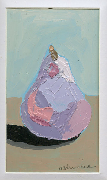 Original Oil Painting, Pear Pink and Purple
