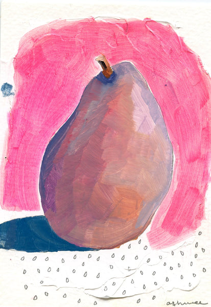 Copy of Original Oil Painting, Pear Study #2 on Paper